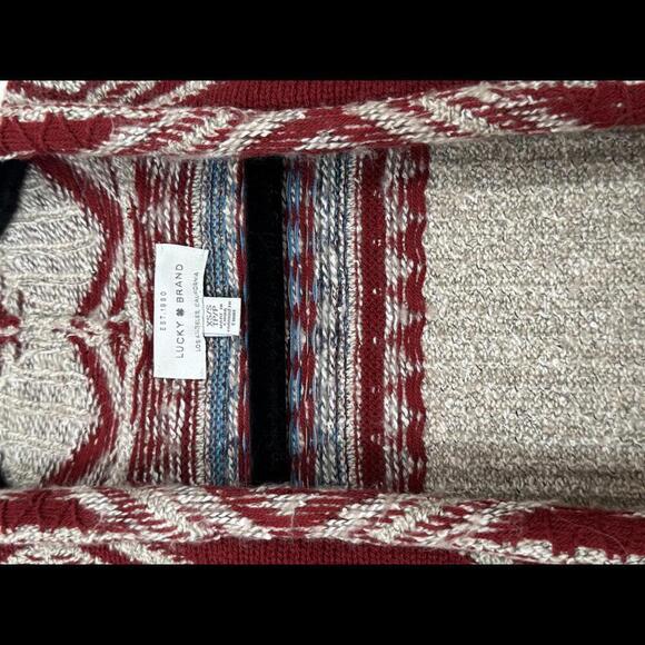 Lucky Brand Cozy Knit Cardigan with Aztec Design - Picture 3 of 4